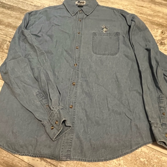 Vintage Blue Pillsbury Doughboy Button Down Shirt - Picture 1 of 2